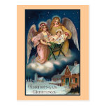 "Christmas Angels" Nativity Scene Post Card