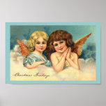 Christmas Angels - Vintage Art Poster posters