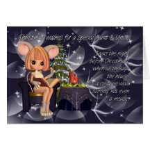 Christmas Aunt & Uncle, night before Christmas mou Greeting Cards