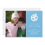 Christmas Ball Ornament (Season's Greetings Blue) invitations