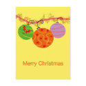 Christmas balls postcards