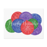 Christmas balls - zentangle abstract postcards