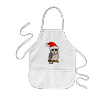 Christmas Barred Owl Santa Apron