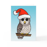 Christmas Barred Owl Santa Greeting Card