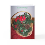 Christmas Basket, Season's Greetings Card