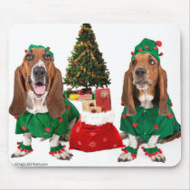 Christmas Basset Mousepad