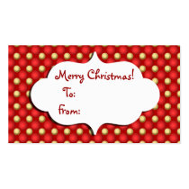Christmas Bauble Gift tag Business Card Templates