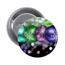 Christmas Baubles Pinback Button