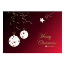 Christmas baubles red - Gift tag card
