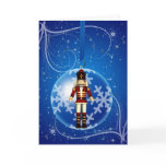 Christmas Baubles with stars and snow Greeting Card