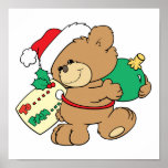 Christmas Bear as Present posters