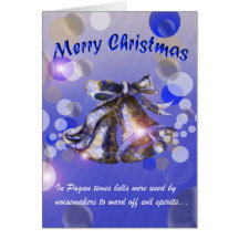 Christmas Bell (Blue) Greeting Cards