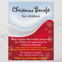 Christmas Benefit for Children Flyer