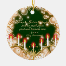 Christmas bible verse elegant traditional ornaments