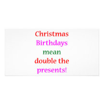 Christmas Birthdays Customised Photo Card