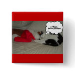 Christmas Black and White Kitty Cat buttons