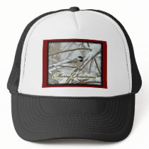 Christmas Black Capped Chickadee in Snow Hat