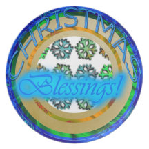 Christmas Blessings! Dinner Plate