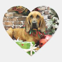 Christmas - Bloodhound - Penney Sticker