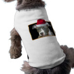 Christmas blue pitbull puppy doggie tee