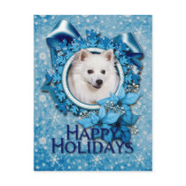 Christmas - Blue Snowflake - American Eskimo Postcards