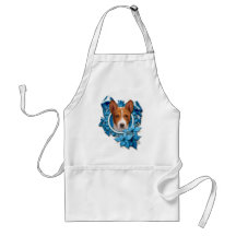 Christmas - Blue Snowflake - Basenji Apron