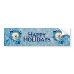 Christmas - Blue Snowflake - Bichon Frise bumper stickers