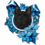 Christmas - Blue Snowflake - Cairn Terrier - Rosco photo sculptures
