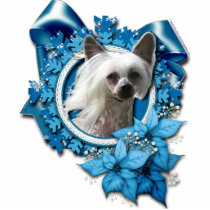Christmas - Blue Snowflake - Chinese Crested Kahlo Acrylic Cut Out