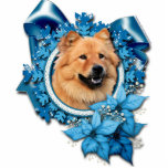 Christmas - Blue Snowflake - Chow Chow - Cinny photo sculptures