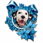 Christmas - Blue Snowflake - Dalmatian photo sculptures