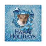 Christmas - Blue Snowflake - Jack Russell magnets
