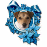 Christmas - Blue Snowflake - Jack Russell photo sculptures