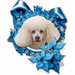 Christmas - Blue Snowflake - Poodle photo sculptures