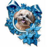 Christmas - Blue Snowflake - ShihPoo - Maggie photo sculptures