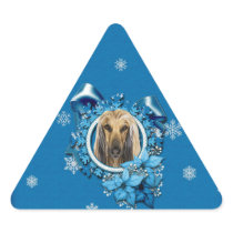 Christmas - Blue Snowflakes - Afghan Stickers