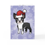 Christmas Boston Terrier Card