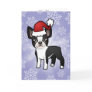 Christmas Boston Terrier Card