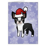 Christmas Boston Terrier Card