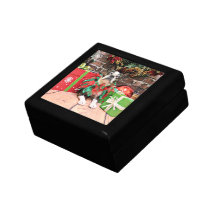 Christmas - Boston Terrier - Natty Keepsake Boxes