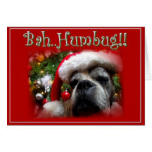 Christmas boxer dog greeting card
