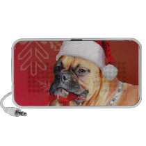 Christmas Boxer dog Portable Speakers