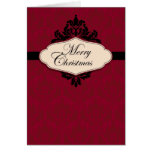 Christmas Brocade Red Card