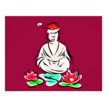 Christmas Buddha drawing Invitations