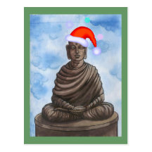 Christmas Buddha! Postcard