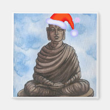 Christmas Buddha! Refrigerator Magnet