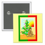 Christmas Buddha w/Tree! Buttons