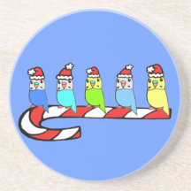 Christmas Budgies Coasters