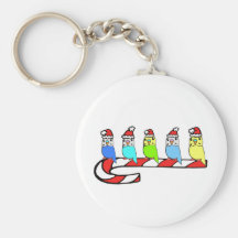 Christmas Budgies Keychains