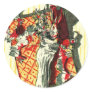 Christmas Bunny Round Stickers